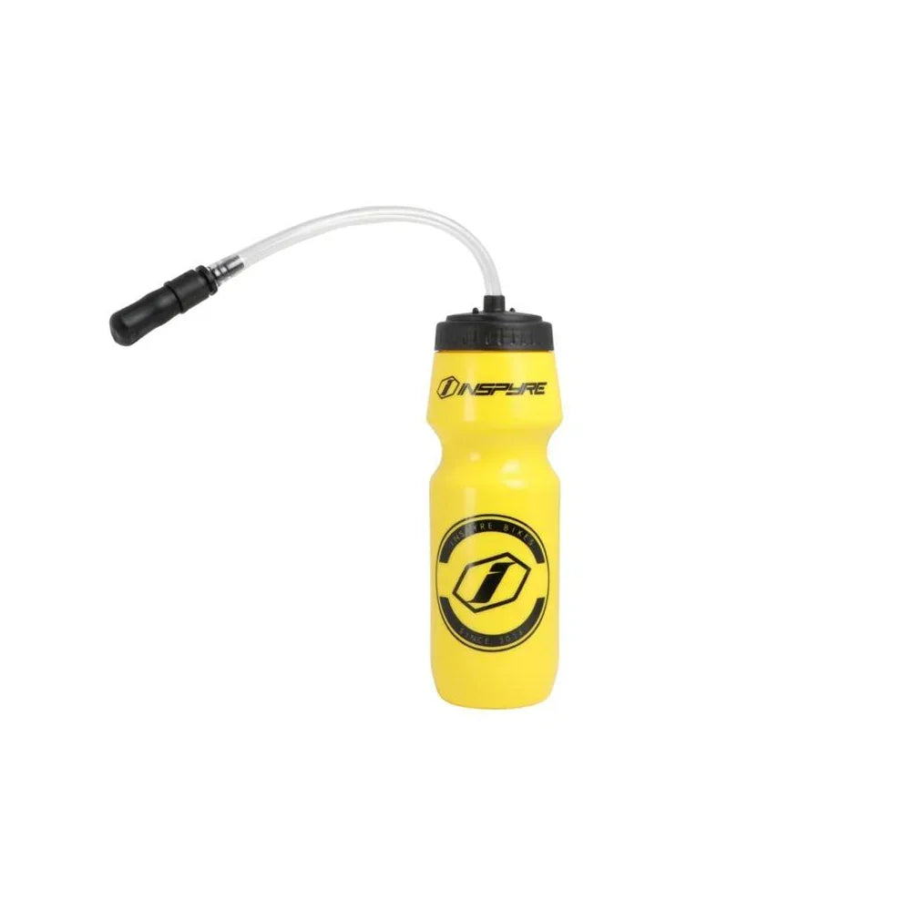 Gourde jaune INSPIRE avec tube buvable pour vélo BMX et vélo tout terrain
