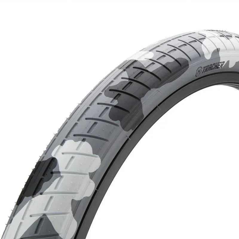 Pneu BMX camouflage gris et blanc, design de grip pour vélo de freestyle