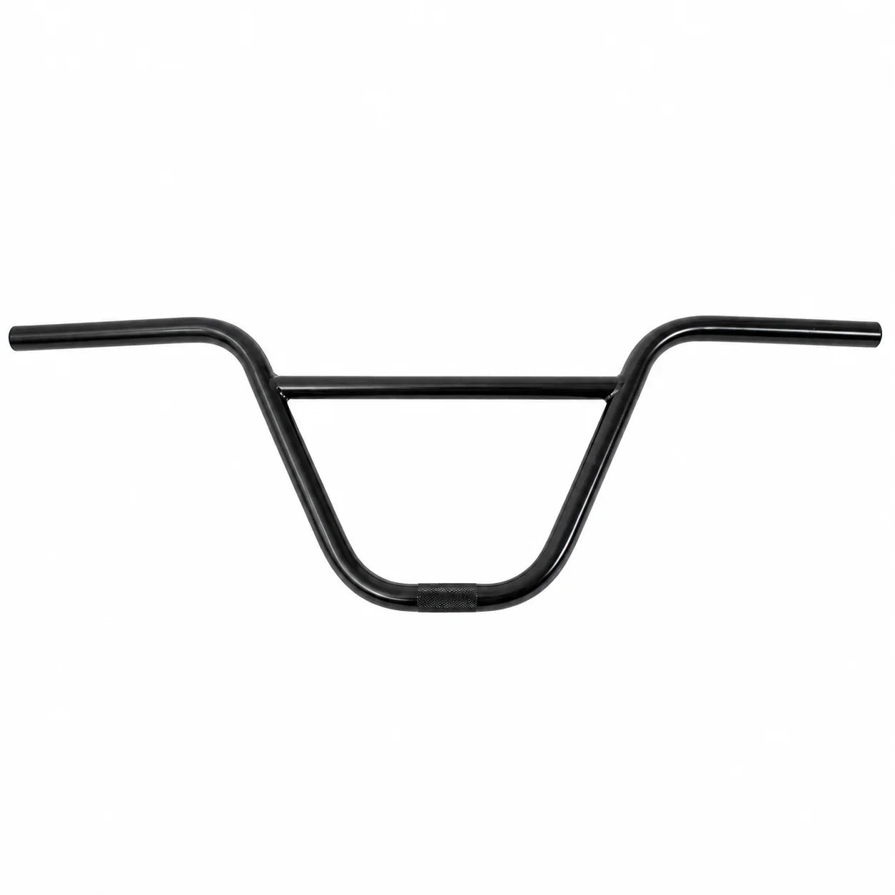 Black BMX bike handlebar, isolated on a white background