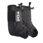 Supports de cheville noirs pour BMX, réglables avec lacets et velcro, protection articulaire