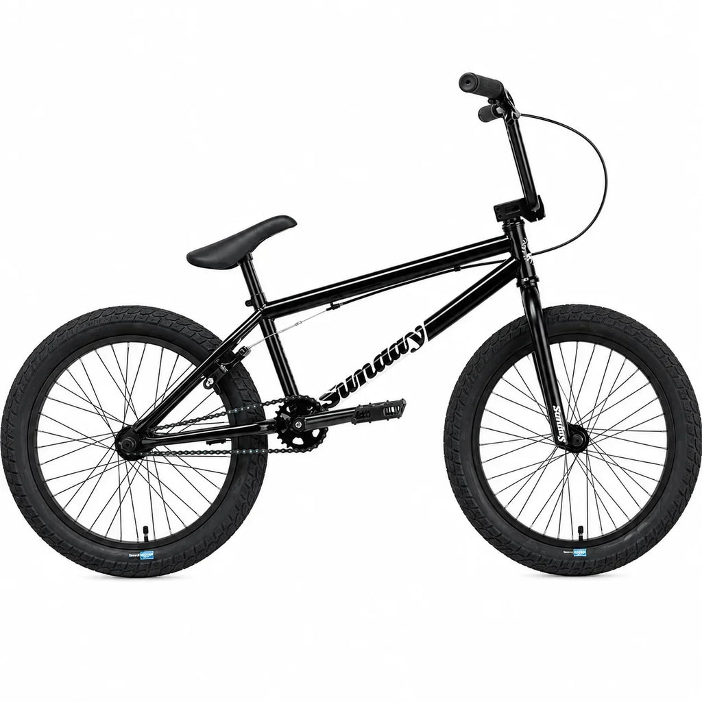 Vélo BMX Sunday noir complet sur fond blanc