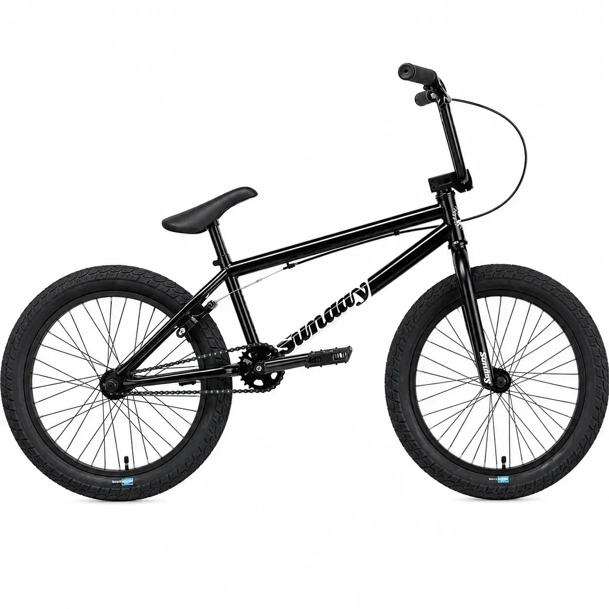 Vélo BMX Sunday noir complet sur fond blanc