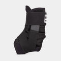 Black padded ankle brace with adjustable straps for sports injury support