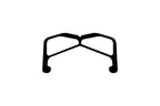 BMX bike rim cross section diagram, black silhouette on white background