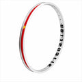 Jante BMX Alienation avec bordure rouge et point jaune, design robuste pour freestyle