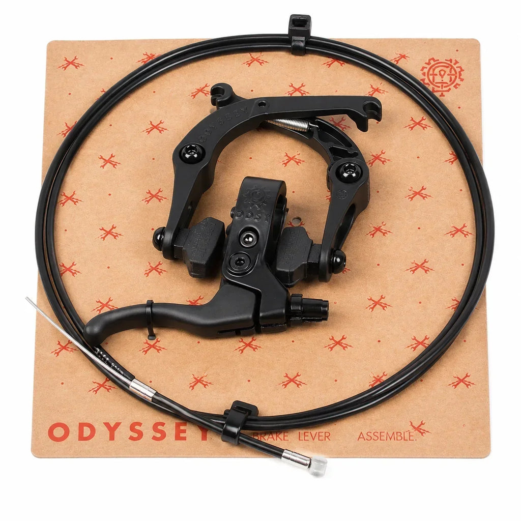 Frein à câble Odyssey pour BMX, levier de frein noir avec câble et support