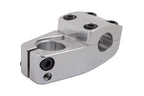 Potence BMX en aluminium avec vis noires et finition brillante