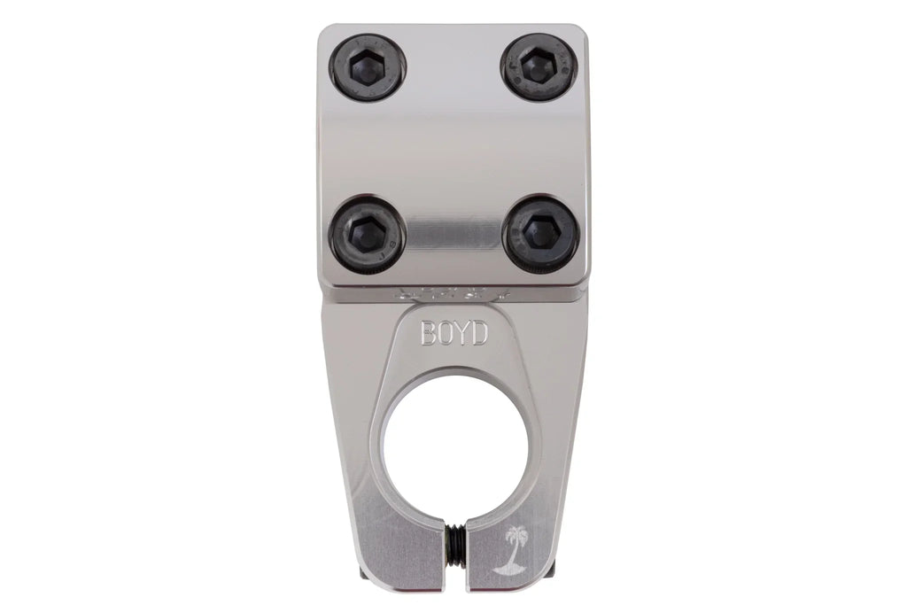 Pince de guidon BMX Boyd en aluminium avec vis noires et logo palmier