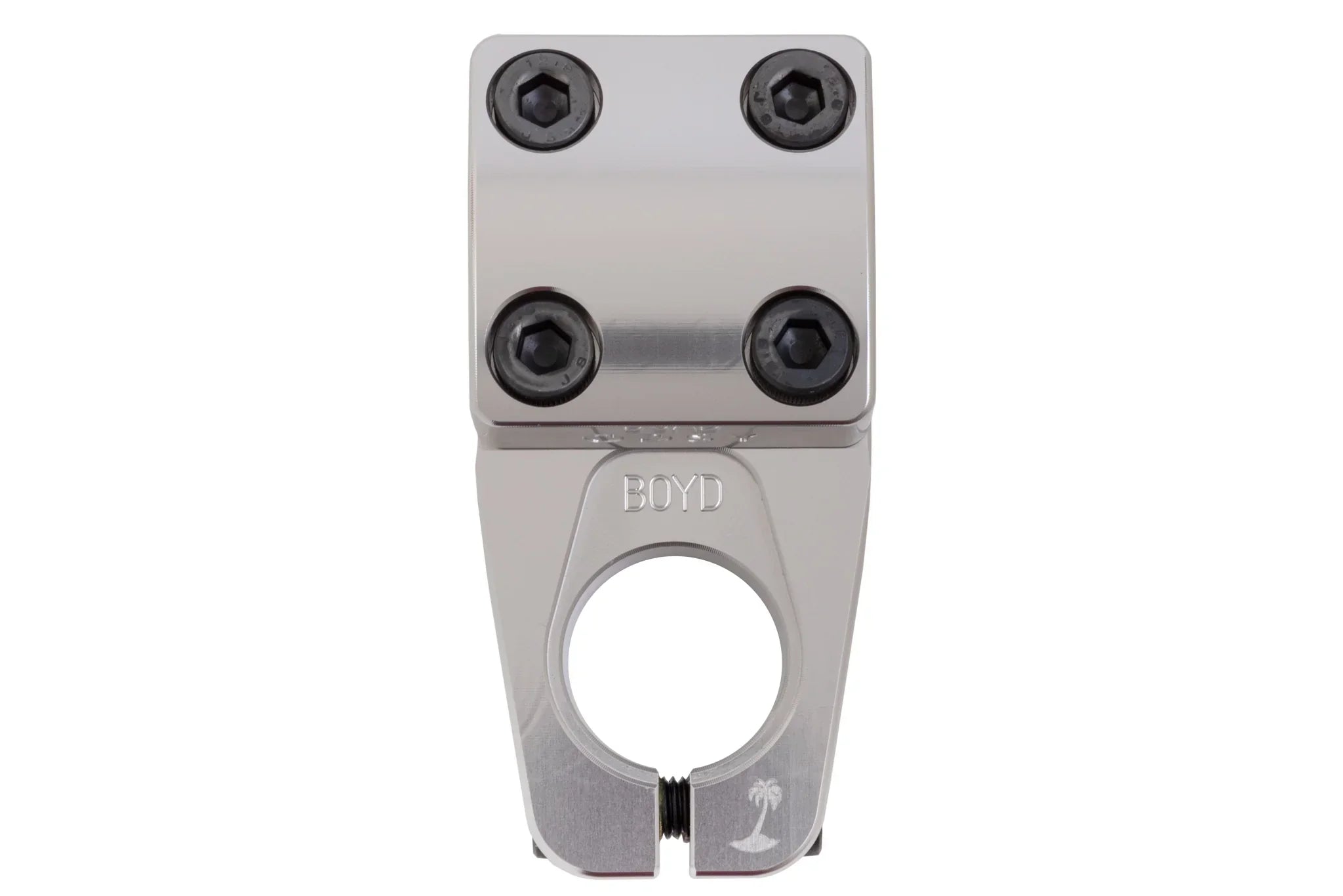 Pince de guidon BMX Boyd en aluminium avec vis noires et logo palmier