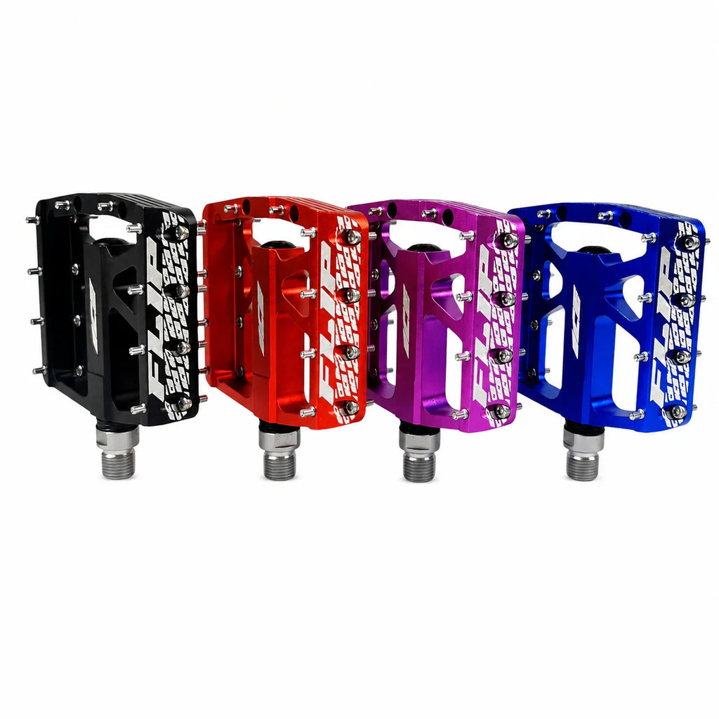 Pedales BMX en aluminium multicolores avec crampons pour une adhérence optimale