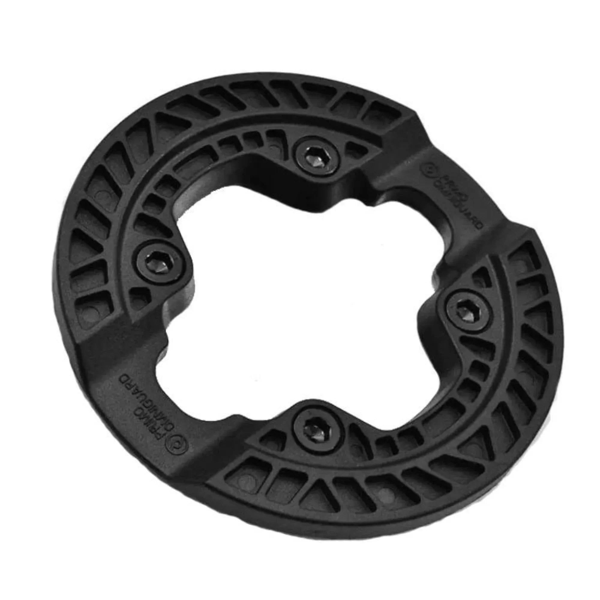 Black BMX chainring guard replacement part with three mounting bolts