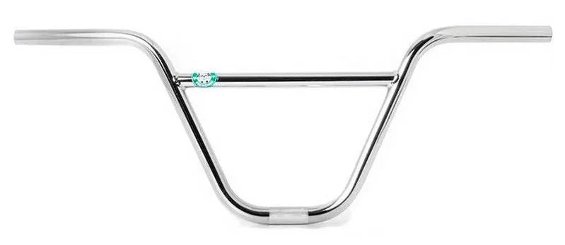 Guidon BMX chromé de forme classique pour vélo freestyle ou dirt