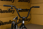 Guidon de vélo BMX Sunday noir avec poignées et leviers de frein