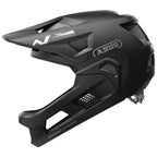 Casque BMX noir ABUS Youdrop avec mentonnière amovible, design aérodynamique et ventilation