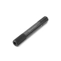 19mm 48-spline BMX crank spindle axle, black metal, isolated on white background
