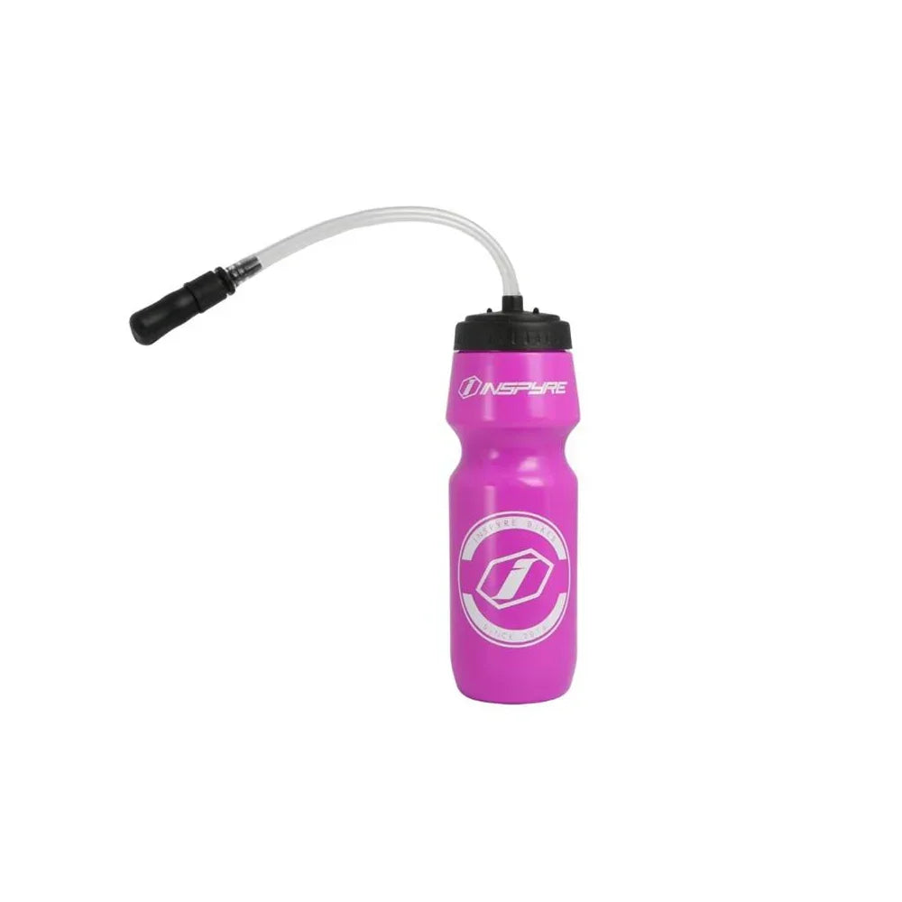 Gourde vélo rose vif avec tube buvable, idéale pour BMX et vélo tout terrain