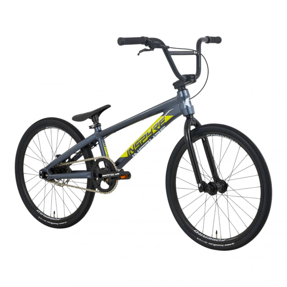 BMX Inspyre Evo Disk 2027 EXPERT XL gris, vue trois quarts avant