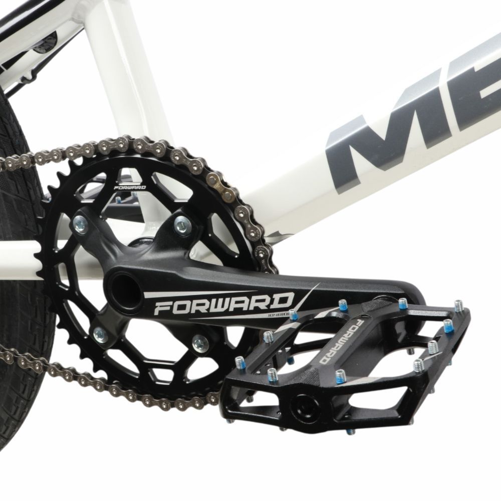 Bmx Meybo Holeshot Custom Expert White-Black-Grey, trois quarts avant