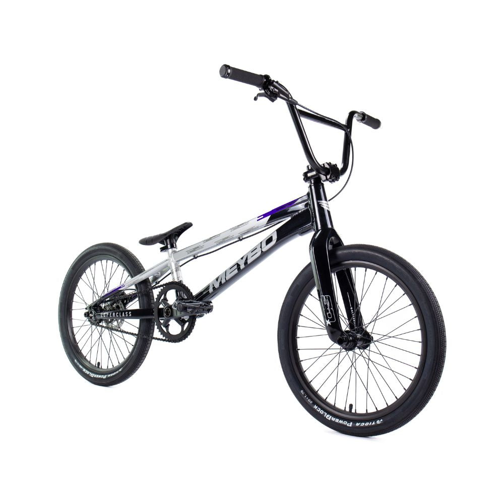 Bmx Meybo Superclass 2026 Pro 23" Black-Grey-Purple, profil gauche