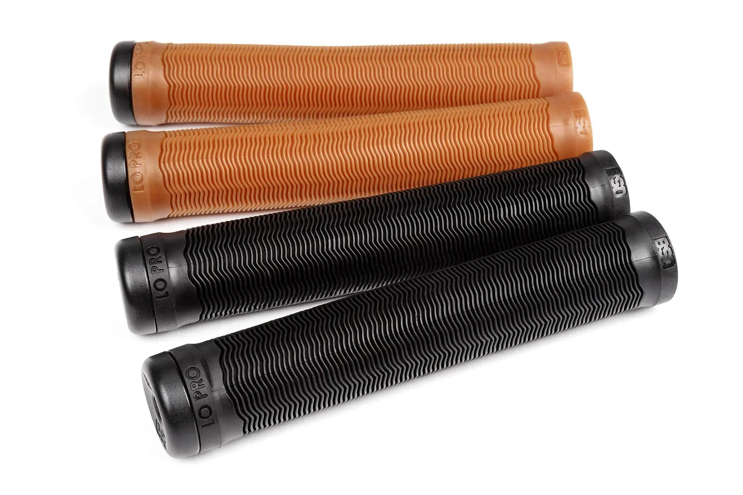 Poignées de guidon BMX Lo Pro en couleurs marron, orange et noir