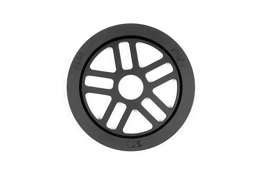 couronne BMX noire en aluminium 7075 avec design ajouré