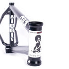 Black BMX bike frame with bold white 'BIGGIE' text and unique head tube graphic.