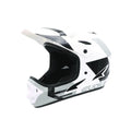 Casque de BMX intégral blanc et noir avec visière