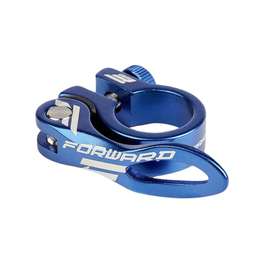 collier de selle BMX race bleue avec inscription FORWARD, composant de vélo de freestyle