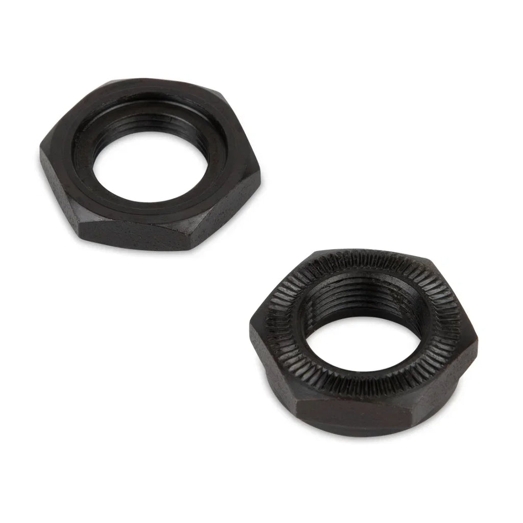 Écrous hexagonaux noirs pour pièces BMX, robustes et précis