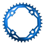 Pignon bleu pour BMX avec design découpé et dents pointues, pièces de vélo de freestyle