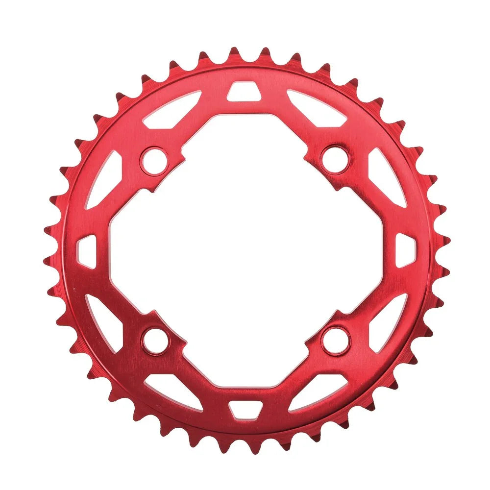 Pignon BMX rouge en aluminium avec découpes, pour vélo de freestyle et tricks