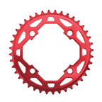 Pignon BMX rouge en aluminium avec découpes, pour vélo de freestyle et tricks