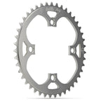 Couronne BMX ABP 4 points 104 BCD en aluminium argenté