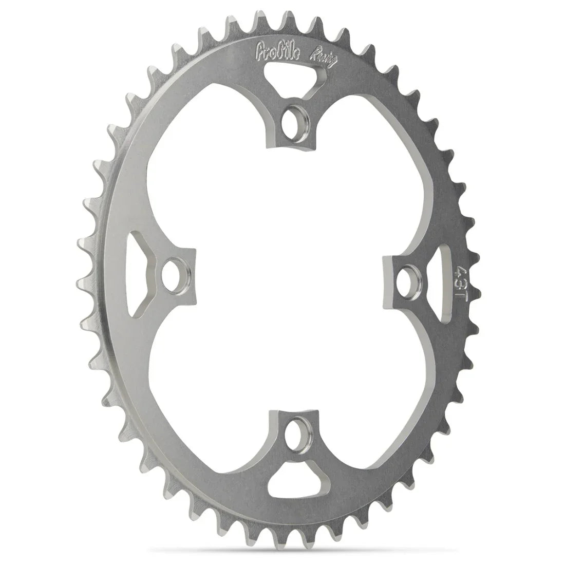 Couronne BMX ABP 4 points 104 BCD en aluminium argenté