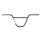 Guidon BMX noir avec logo blanc, design robuste pour freestyle et tricks