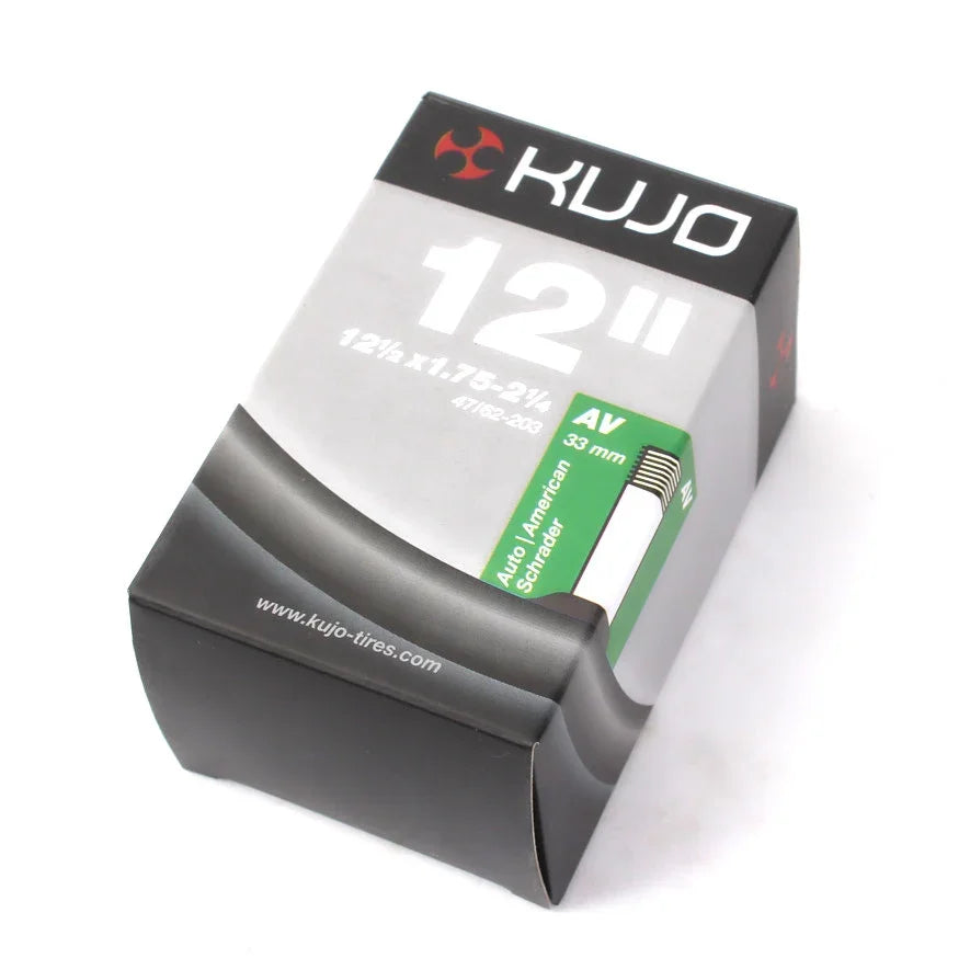 Chambre à air KUJO 12 pouces, valve AV 33 mm, pour BMX, taille 1.75-2¼, pneu 47/62-203