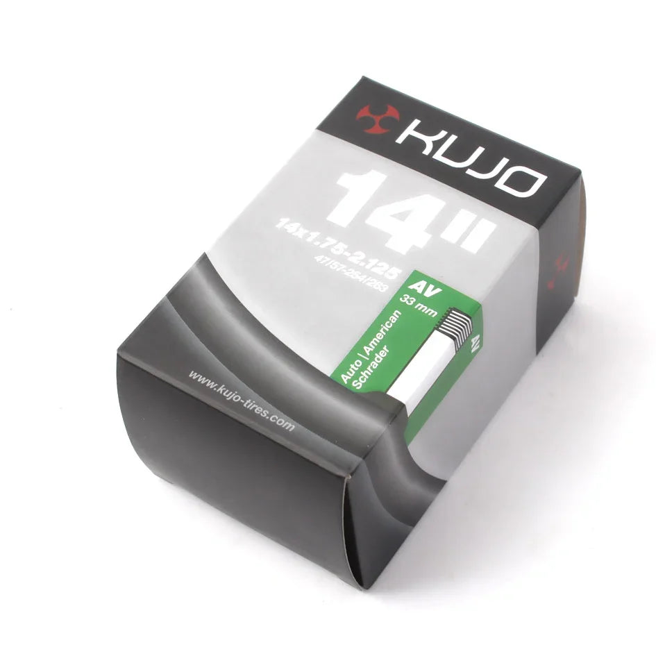 Chambre à air KUJO 14 pouces pour BMX, valve Schrader américaine 33 mm