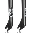 Fourche BMX noire avec logo blanc, pièces de vélo freestyle robustes