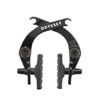 Odyssey Evo 2.5 BMX U-brake set in black with brake pads on white background