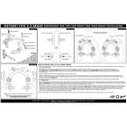 Odyssey Evo 2.5 brake installation guide showing part diagram, setup steps, and cable routing for BMX bikes.
