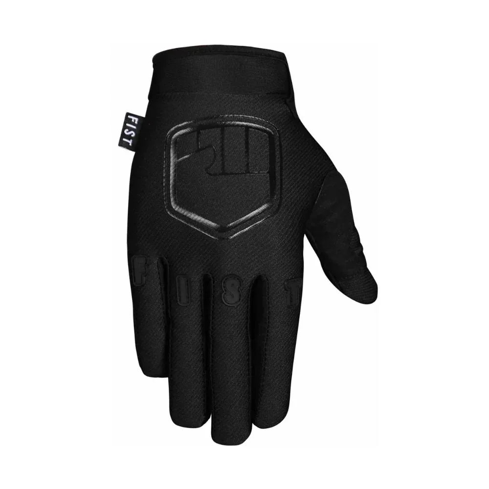 Gant de BMX noir avec logo FIST, protection renforcée pour les doigts et poignet, idéal pour le freestyle