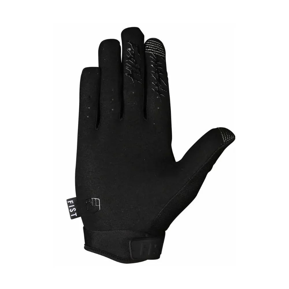 Gant de BMX noir avec grip texturé et logo FIST pour performance et confort