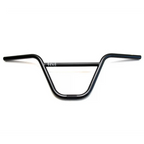 Black BMX handlebar with Fiend Team logo, isolated on white background.