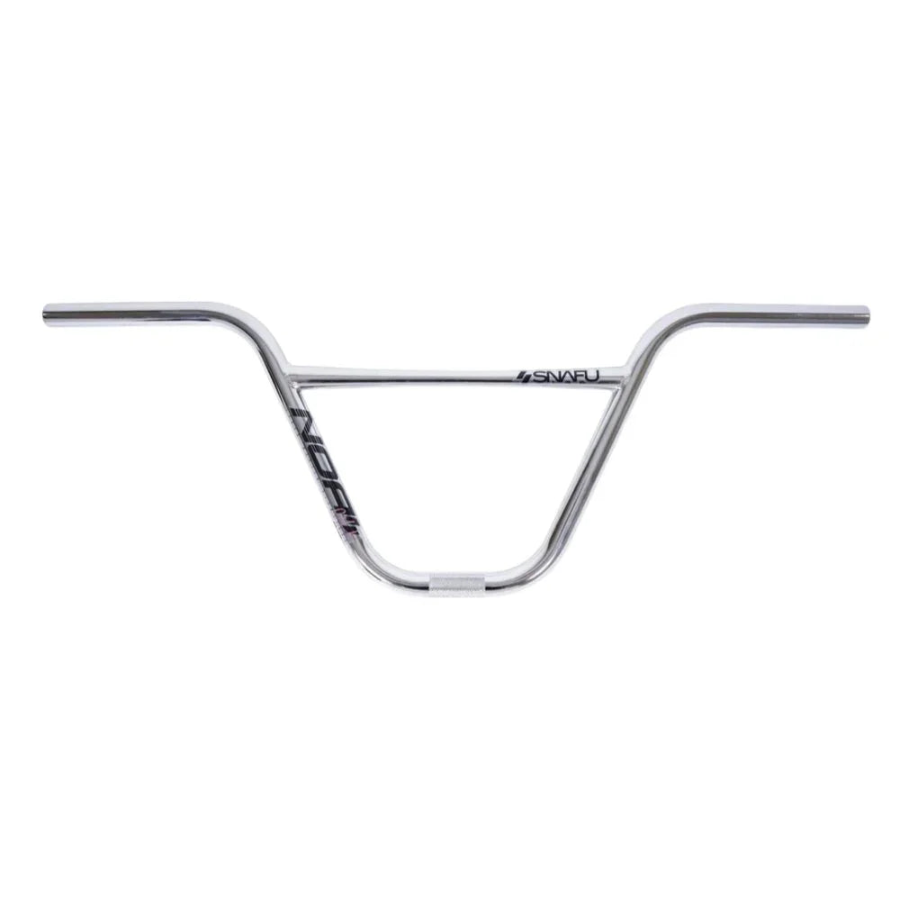 Guidon BMX chromé Snafu, barre de vélo freestyle robuste et design épuré