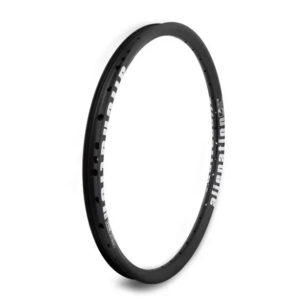 Jante BMX noire Alienation avec trous de rayons et design robuste