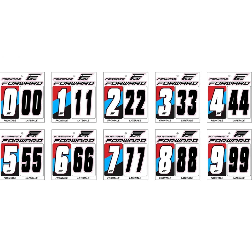 KIT DE NUMÉROS DE PLAQUE FORWARD BLANC - RACE 