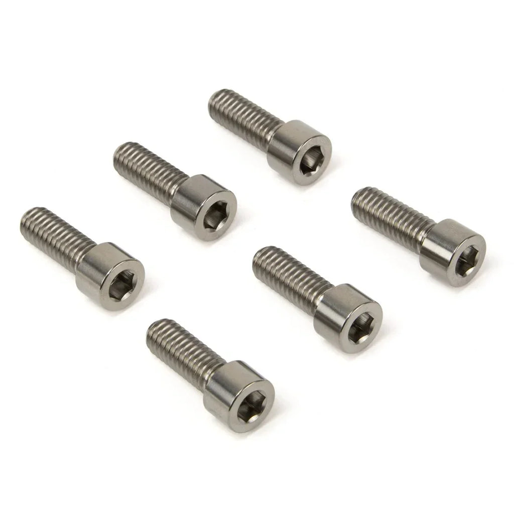 Lot de six vis à tête hexagonale en titanium pour BMX