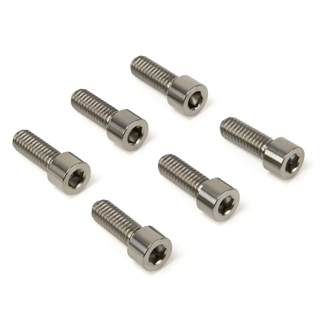Lot de six vis à tête hexagonale en titanium pour BMX