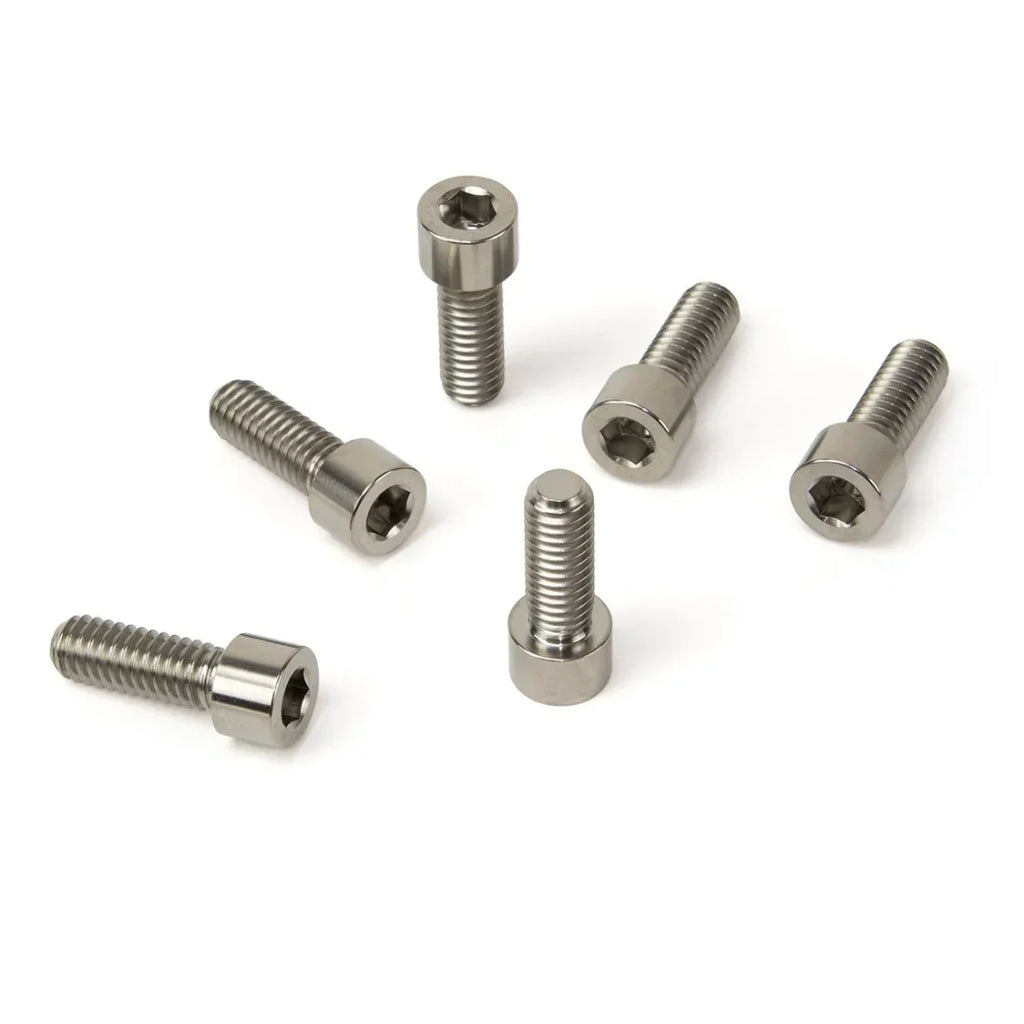 Lot de six vis hexagonales en titane pour potence de BMX