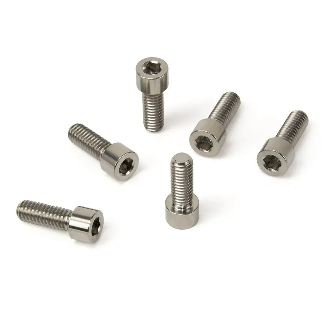 Lot de six vis hexagonales en titane pour potence de BMX